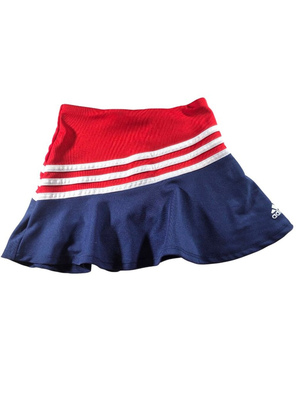 Adidas Skort Girls Red Navy White Stripes Built-In Shorts 3T bathing suit skirt
